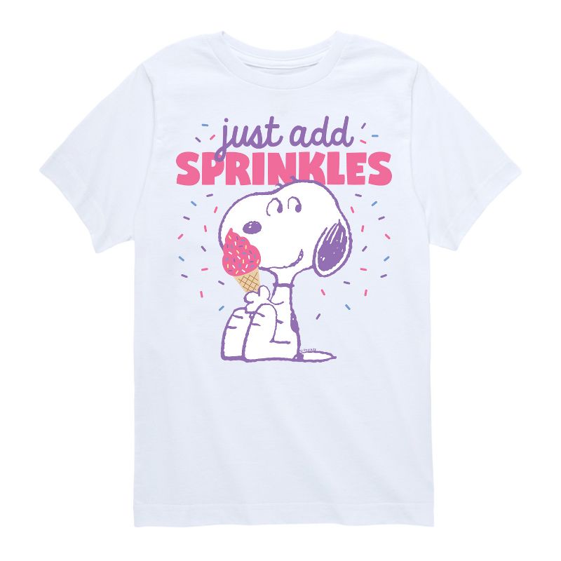 تي شيرت جرافيكي بأكمام قصيرة مطبوع عليه "Peanuts" للأولاد - Just Add Sprinkles