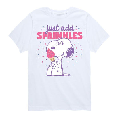 تي شيرت جرافيكي بأكمام قصيرة مطبوع عليه "Peanuts" للأولاد - Just Add Sprinkles