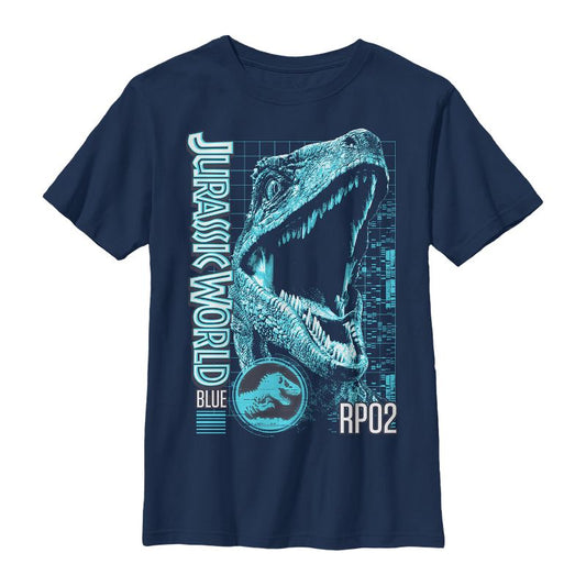Boy's Jurassic World: Fallen Kingdom Blue Portrait T-Shirt