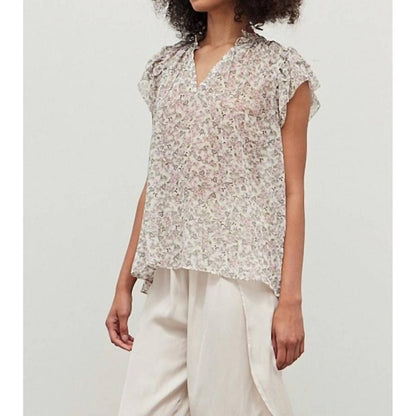 Gender Neutral Fleur Chiffon Ruffle Blouse - GRADE & GATHER