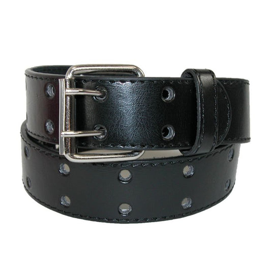 CTM Kids' Leather Two Hole Jean Belt (Pack of 2)