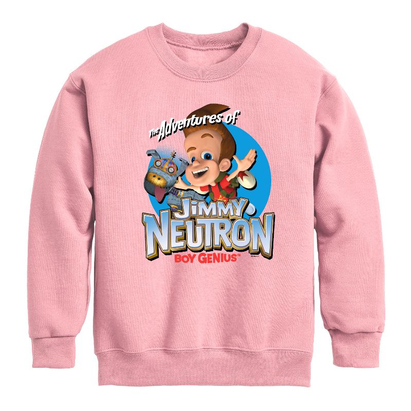 Boys' - Jimmy Neutron - Boy Genius Graphic Long Sleeve Fleece Sweatshirt