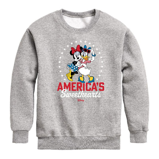 Boys' - Disney - Americana Graphic Long Sleeve Fleece Sweatshirt