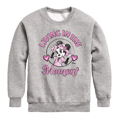 Boys' - Disney - Living In The Moment Graphic Long Sleeve Fleece Sweatshirt