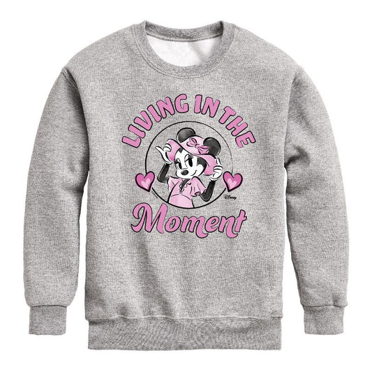 Boys' - Disney - Living In The Moment Graphic Long Sleeve Fleece Sweatshirt