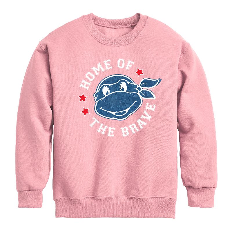 Boys' - Teenage Mutant Ninja Turtles - Born Raised USA Graphic Long Sleeve Fleece Sweatshirt