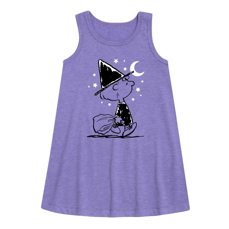 Girls' - Peanuts - Sally Witch Graphic Sleeveless Aline Dress