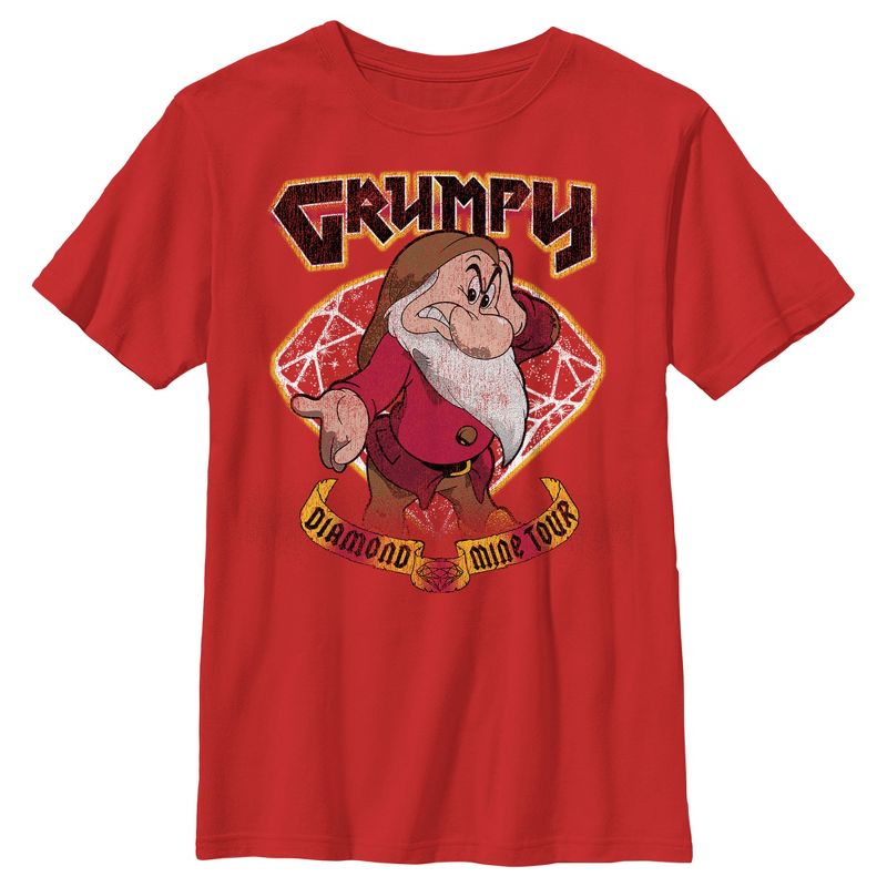 Boy's Snow White and the Seven Dwarfs Grumpy Diamond Mine Tour T-Shirt