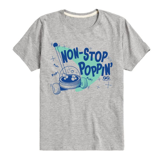 تي شيرت جرافيكي بأكمام قصيرة مطبوع عليه "Non Stop Poppin" للأولاد من Fisher-Price