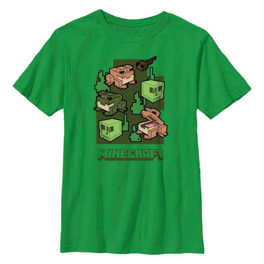 تي شيرت ماين كرافت للأولاد برسومات الضفادع البرية