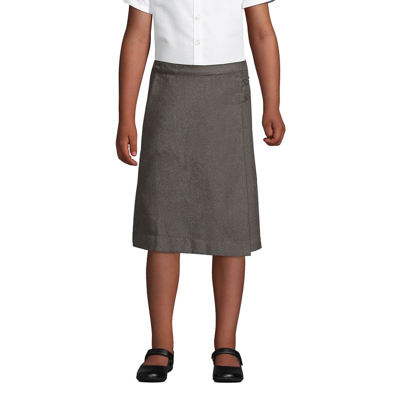 تنورة Lands' End Kids Slim Solid A-line بطول أسفل الركبة