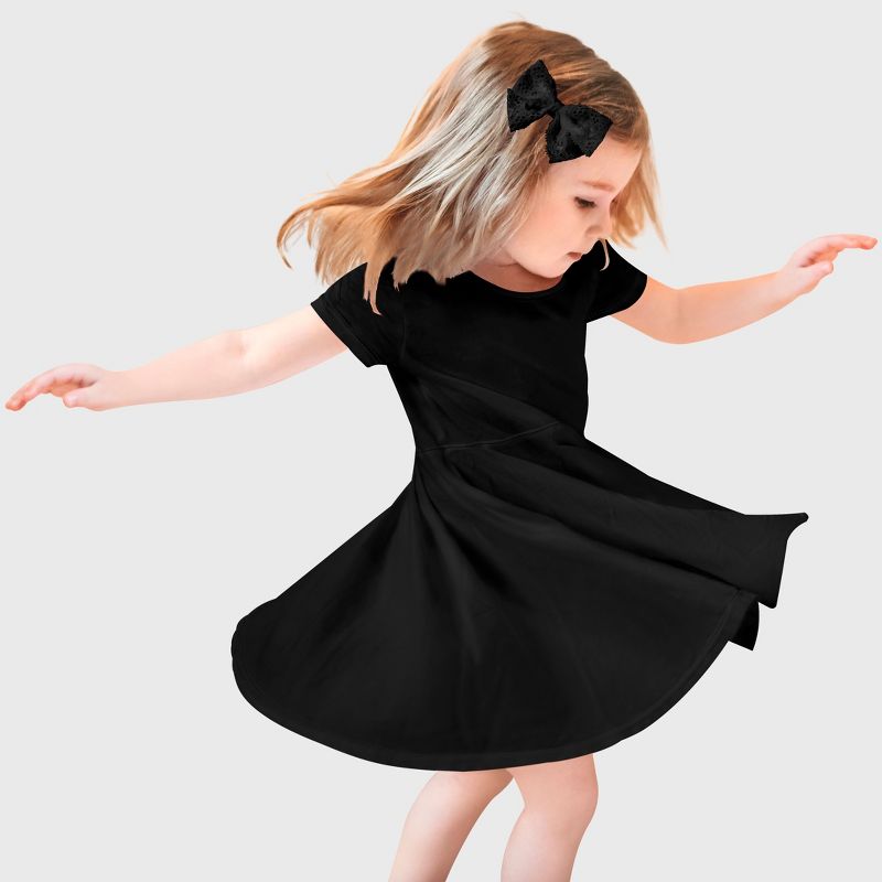 City Threads Jersey Short Sleeve Girls Twirly Skater Dress - USA-Made (Part 2)
