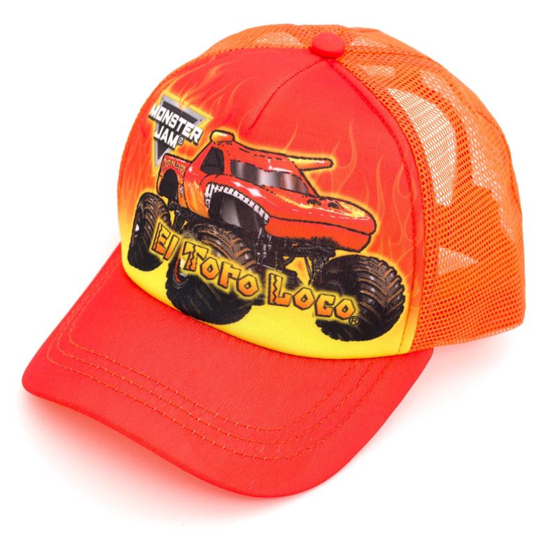 قبعة بيسبول Monster Jam Grave Digger El Toro Loco Megalodon Baby Mesh قابلة للتعديل بغطاء للرأس لحديثي الولادة