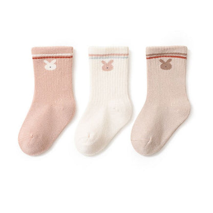 MyKids-Usa Baby Cute Print Pattern Mid-Tube Cotton Socks In Spring Autumn
