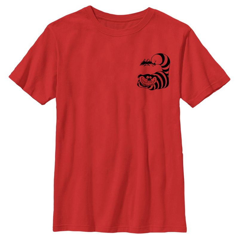Boy's Alice in Wonderland Cheshire Cat Pocket Sketch T-Shirt