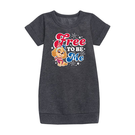 Girls' - Paw Patrol - Americana Graphic Short Sleeve Fleece Dress