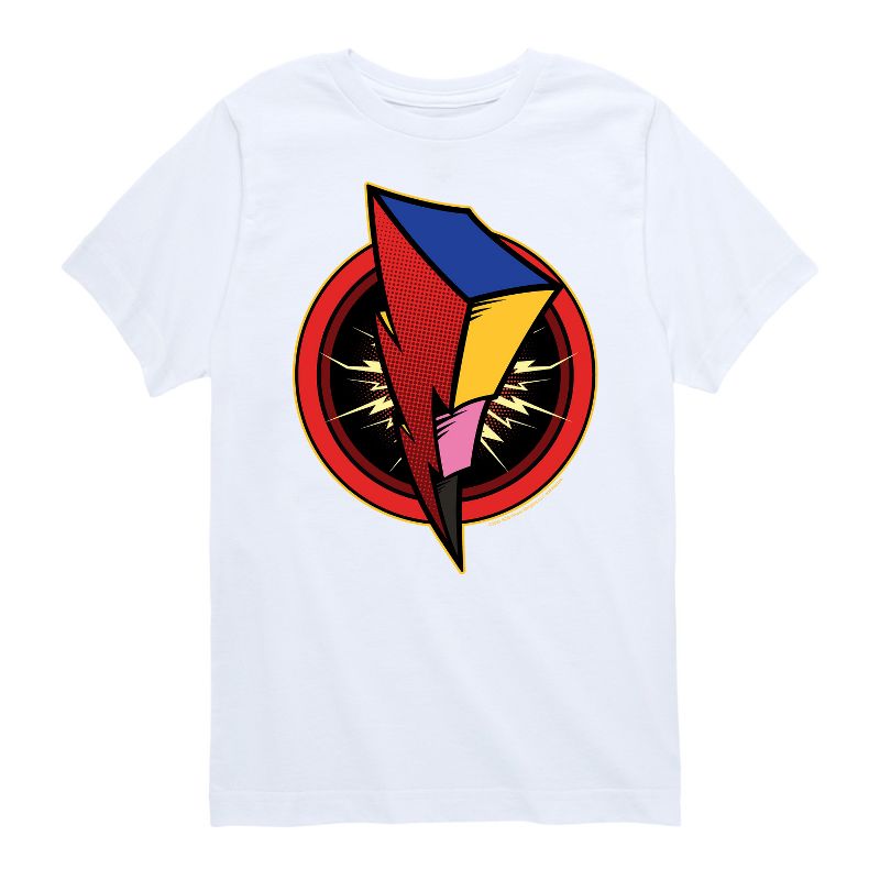 Boys' - Power Rangers - Bolt Logo Short Sleeve Graphic T-Shirt