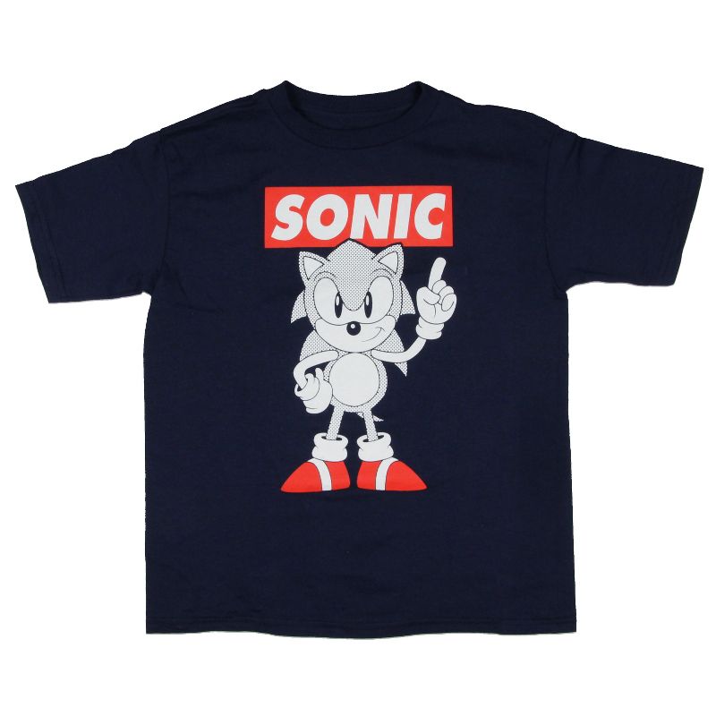 Sonic The Hedgehog Boy's Pop Art Sonic Kids Short Sleeve T-Shirt