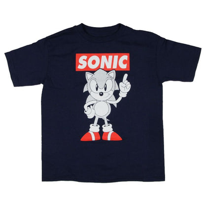 Sonic The Hedgehog Boy's Pop Art Sonic Kids Short Sleeve T-Shirt