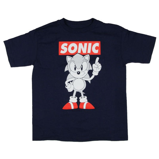 Sonic The Hedgehog Boy's Pop Art Sonic Kids Short Sleeve T-Shirt