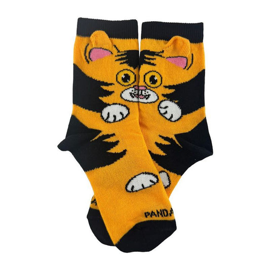 Curious Orange Cat Socks from the Sock Panda (Ages 3-7)