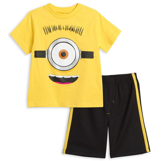 طقم ملابس للأطفال الصغار من تي شيرت وشورت من Despicable Me Minions