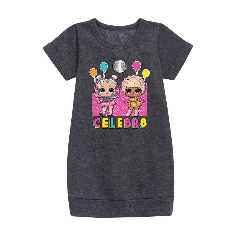 Girls' - LOL Surprise! - Celebr8 Graphic Short Sleeve Fleece Dress
