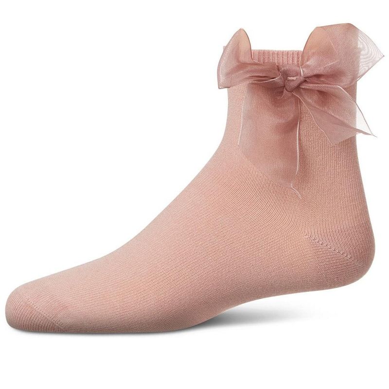 Memoi Girls' Tulle Bow Anklet Socks
