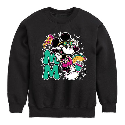 Boys' - Disney - Mickey Mouse Sunglasses Graphic Long Sleeve Fleece Sweatshirt