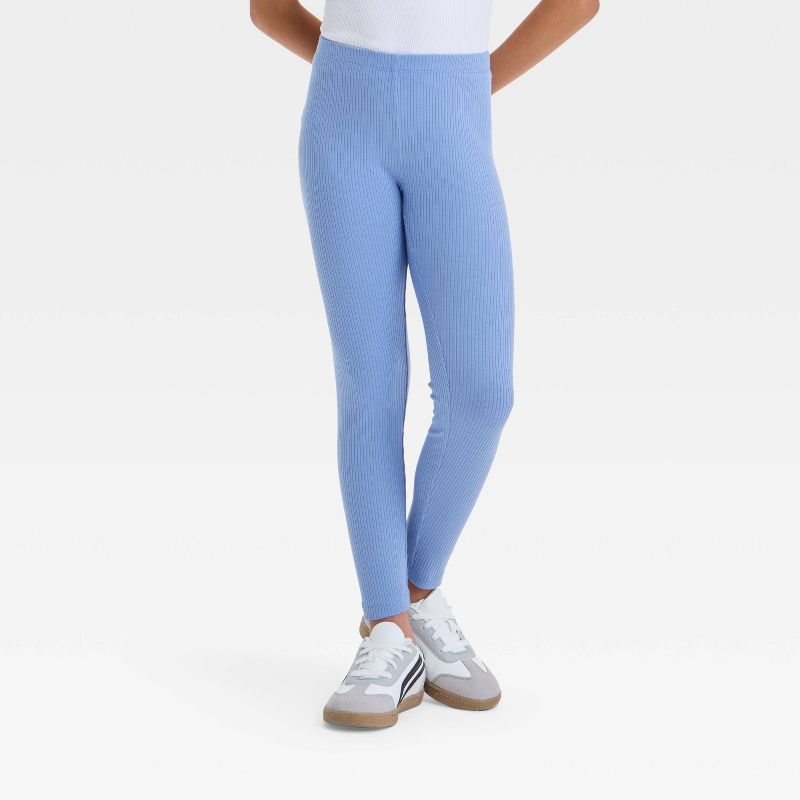 Girls' Solid Ribbed Leggings - Cat & Jack™