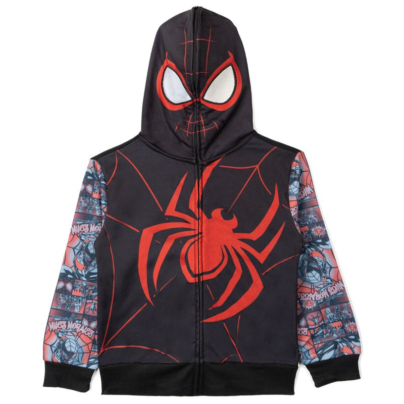 Marvel Spider-Man Avengers Fleece Zip Up Cosplay Hoodie Little Kid to Big Kid