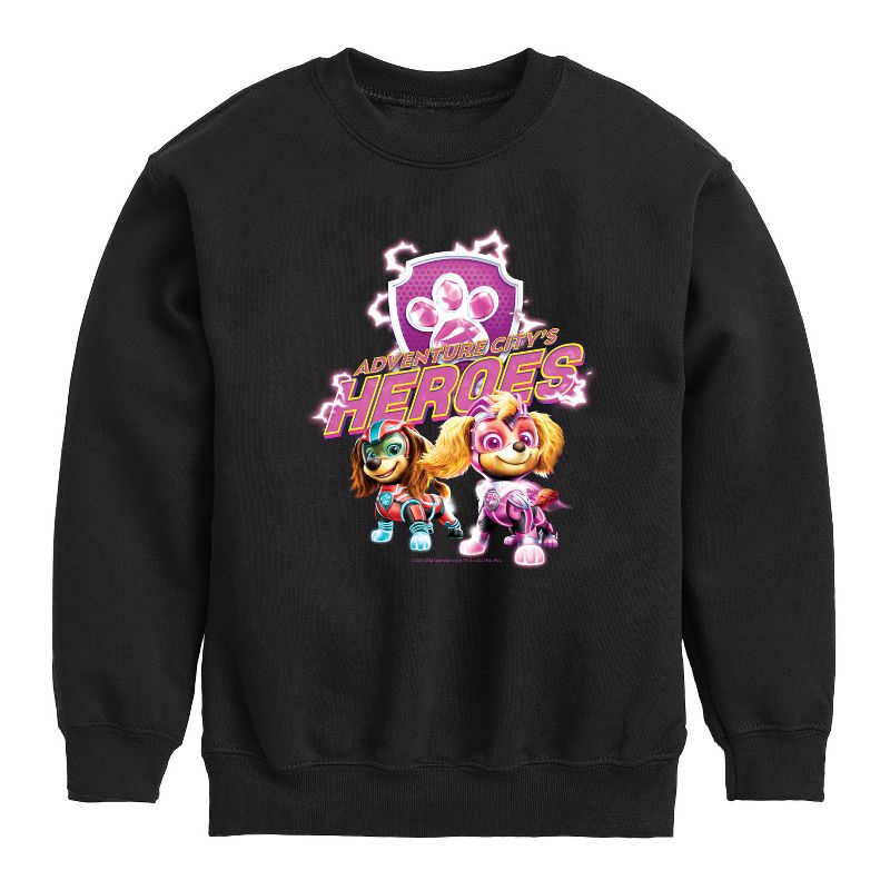 Boys' - Paw Patrol - Adventure Citys Heroes Graphic Long Sleeve Fleece Sweatshirt
