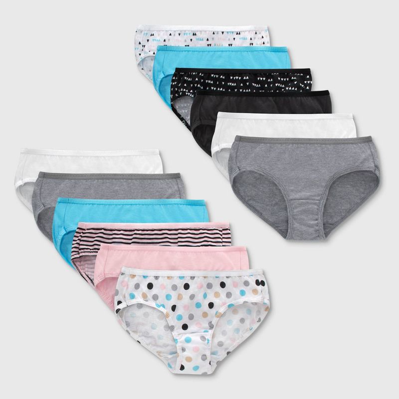 Hanes Girls' 12pk Hipster - Colors May Vary