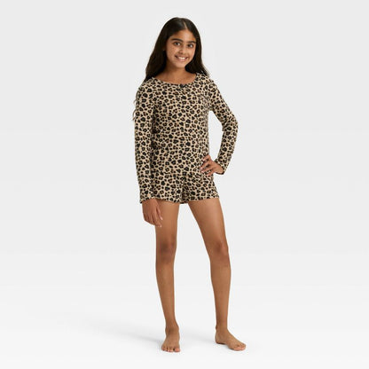 Girls' Long Sleeve Waffle Knit Pajama Set - Cat & Jack™