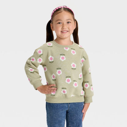 Toddler Girls' Fleece Pullover Sweatshirt - Cat & Jack™