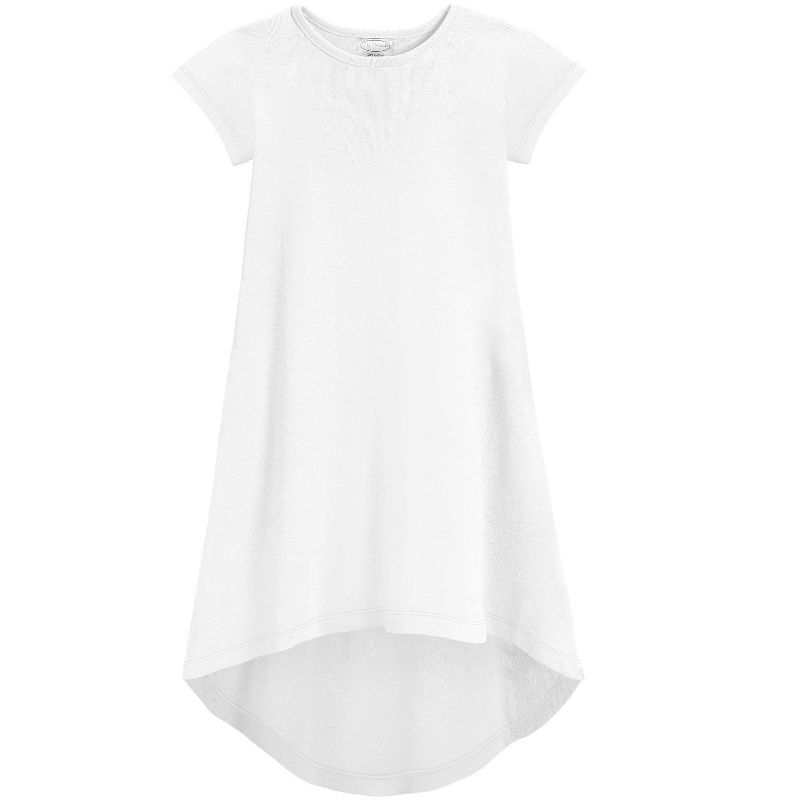 فستان ماكسي قصير الأكمام من سيتي ثريدز، مصنوع في الولايات المتحدة الأمريكية، مصنوع من قطن جيرسي ناعم للفتيات