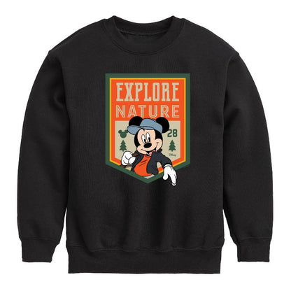 Boys' - Disney - Explore Nature Graphic Long Sleeve Fleece Sweatshirt