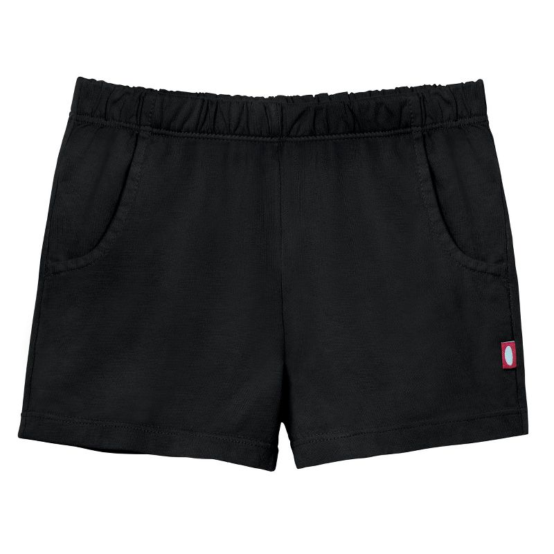 City Threads USA-Made Cotton Girls Soft UPF 50+ Jersey Pocket Shorts