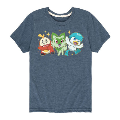 تي شيرت جرافيكي بأكمام قصيرة من تصميم فويكوكو سبريجاتيتو كواكسلي باديا للأولاد - بوكيمون