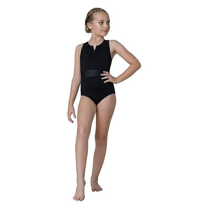 لباس ضيق للبنات من Danz N Motion Kinsley 22117A بسحاب خلفي شبكي مع لمسات مضلعة