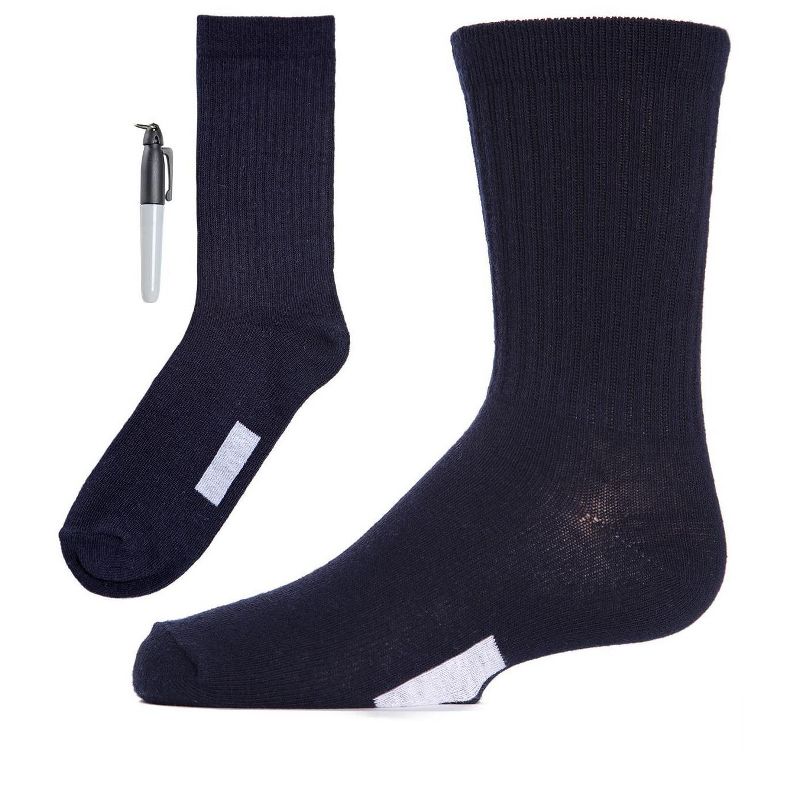 Memoi Write On Camp Kids Cotton Blend Crew Sock 3-Pack