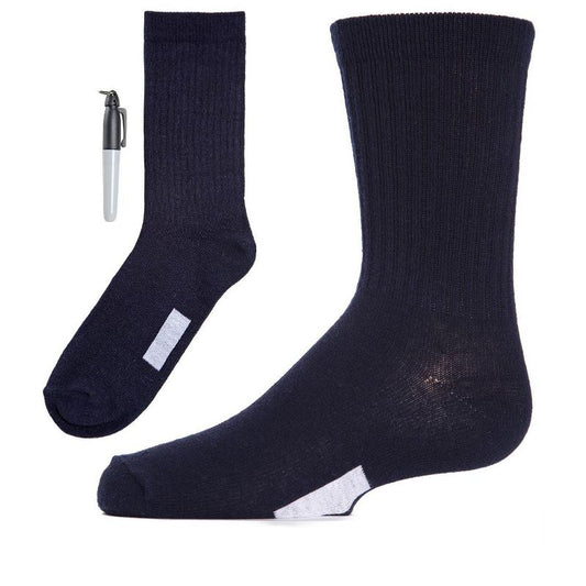 Memoi Write On Camp Kids Cotton Blend Crew Sock 3-Pack