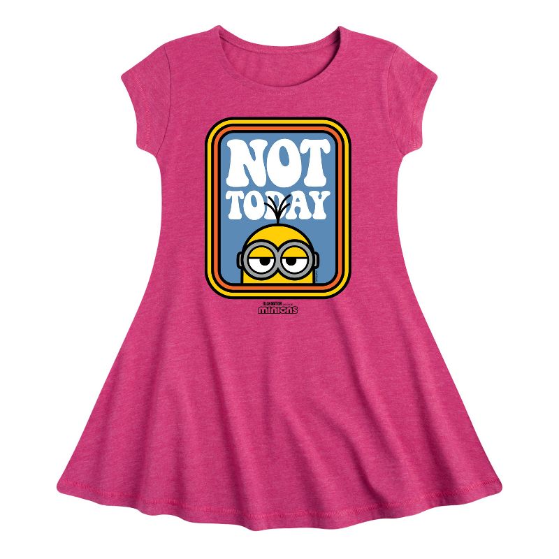 Girls' - Despicable Me Minions - Not Today Fit & Flair Cap Sleeve Dress