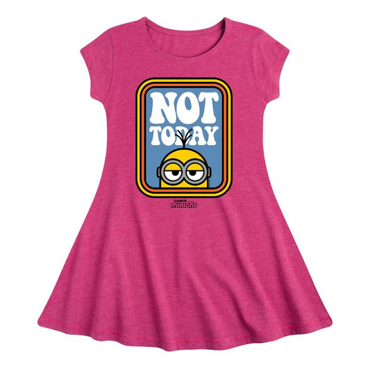 Girls' - Despicable Me Minions - Not Today Fit & Flair Cap Sleeve Dress