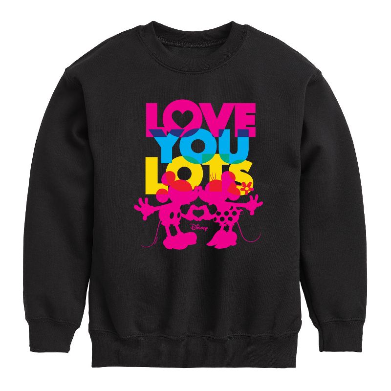 Boys' - Disney - Love You Lots Graphic Long Sleeve Fleece Sweatshirt