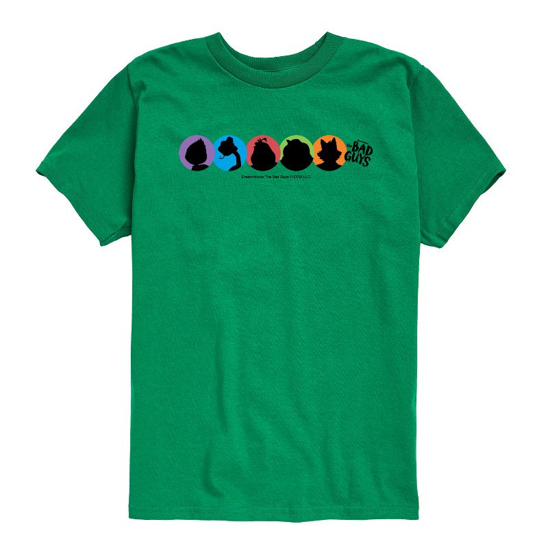 تي شيرت جرافيكي بأكمام قصيرة للأولاد - الأشرار - السيد وولف وأصدقاؤه - ظلية