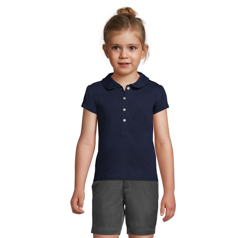 Lands' End Kids Short Sleeve Peter Pan Collar Polo Shirt