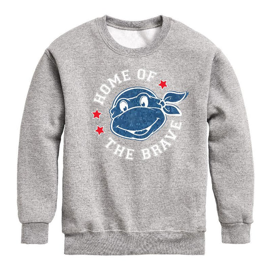 Boys' - Teenage Mutant Ninja Turtles - Born Raised USA Graphic Long Sleeve Fleece Sweatshirt