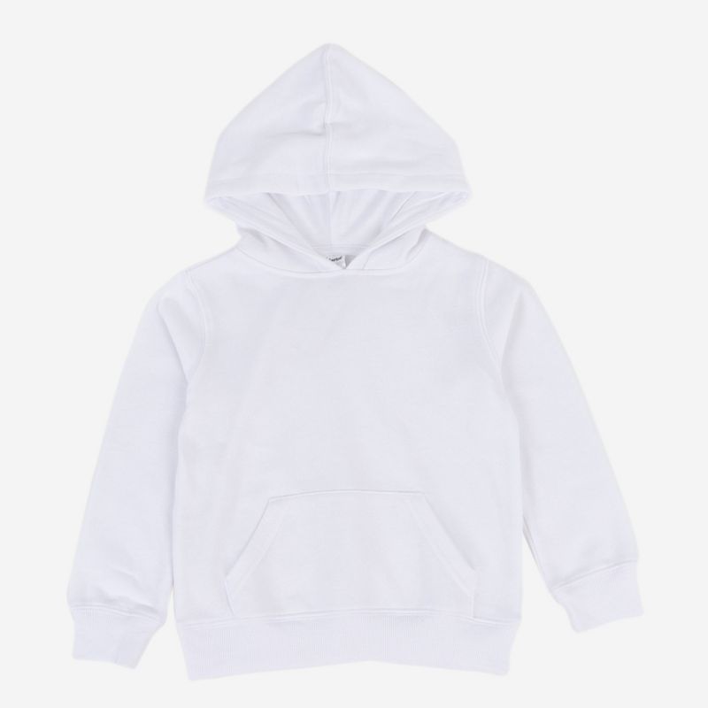 Leveret Kids Hooded Sweatshirt - Kids Hoodie Pullover Sweatshirt- With Kangaroo Pocket - Neutral Solid Color
