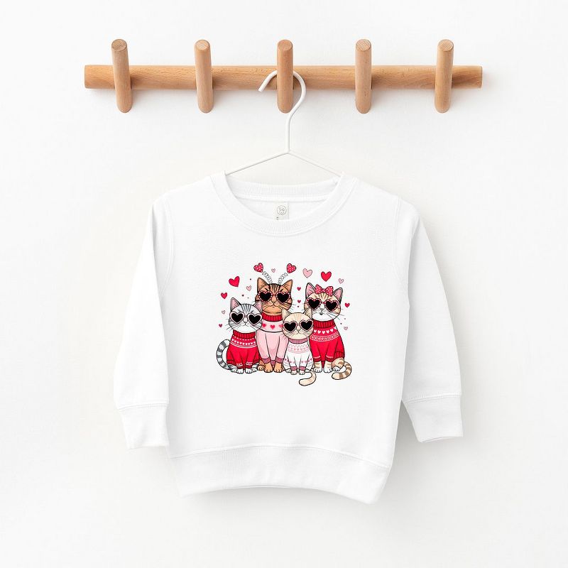 The Juniper Shop Valentine Kittens Toddler Graphic Sweatshirt